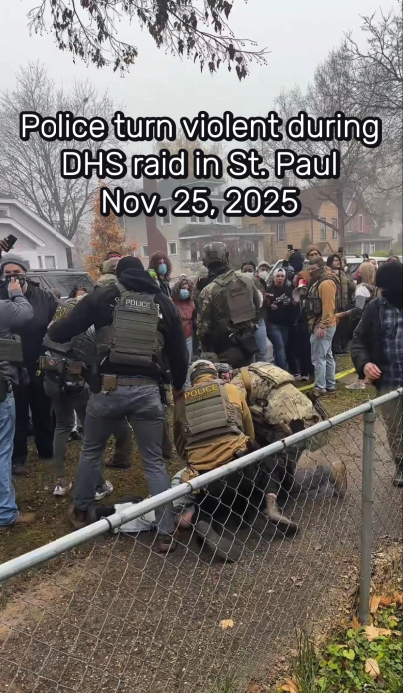 Police attack community members during St. Paul fed raid