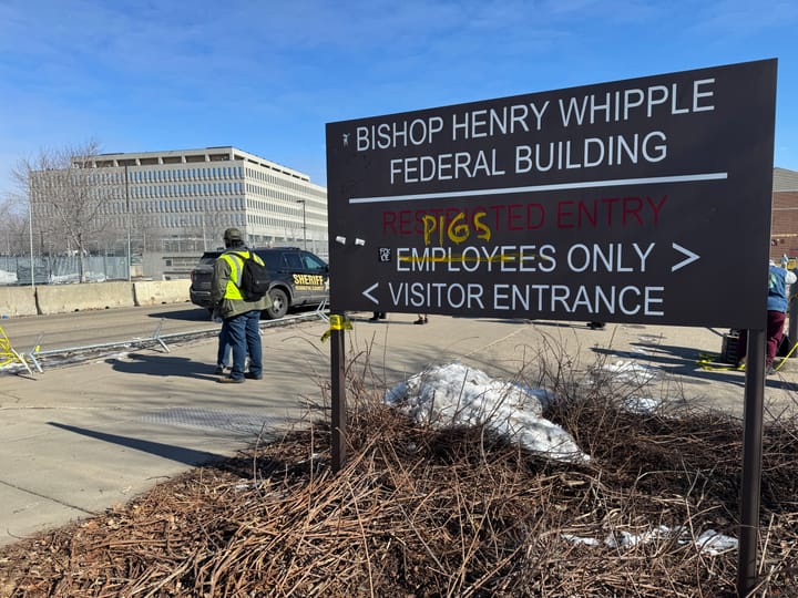 Walz security forces attack civilians at ICE HQ protest
